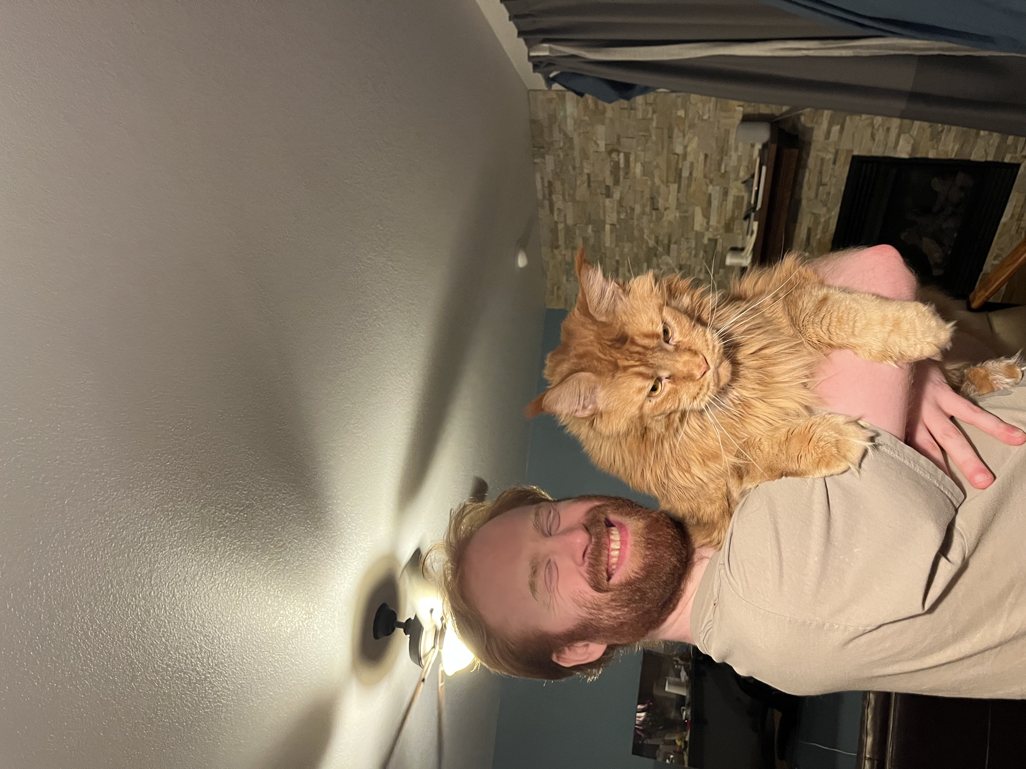 Jeff smiling with Leroy